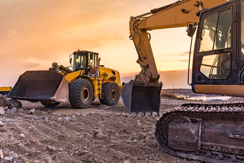 Excavator and Loader